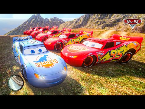 Crazy Rayo Lightning McQueen Dinoco Car Crashes Ep.67 - GTA 4