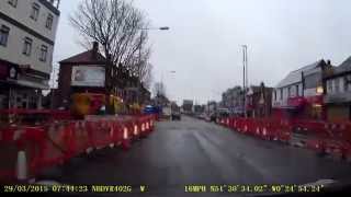 preview picture of video 'Coldharbour Lane Hayes on a wet Sunday morning in 2015'