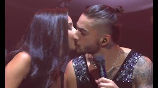 Maluma besa una fan / kisses BEAUTIFUL fan on stage (World Tour - Amsterdam, Afas Live 28.09)
