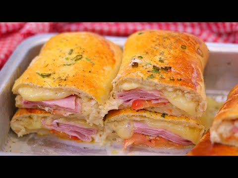 JOELHO OU ENROLADO DE PRESUNTO E QUEIJO SUPER FÁCIL | JOELHO DE PRESUNTO E QUEIJO