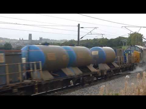 DRS Class 37 Rail Head Treatment Train (RHTT) Northbound through Durham