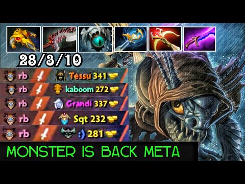 Slark SafeLane - Crazy Hard Carry Build Daedalus & Eye Of Skadi 28Kills + 2×Rampage 7.22 Dota 2