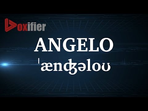 English Pronunciation of Angelo - Voxifier.com