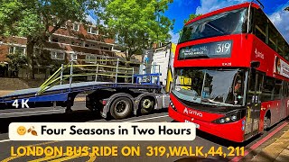 🌞🍂 Four Seasons in Two Hours: Battersea Bridge to Hammersmith via 319, Walk, 44 & 211