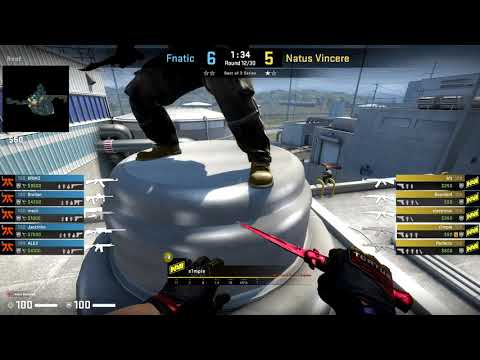 CSGO POV Navi S1MPLE vs. Fnatic on Nuke - 32 frags