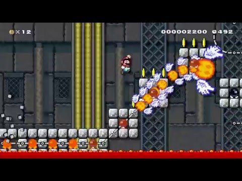 Chasing King Fire Plume by Tom - SUPER MARIO MAKER - No Commentary 1AH