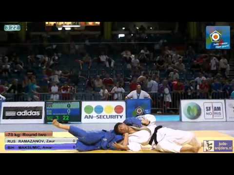 Judo 2013 European Championships U18 Tallinn: Ramazanov (RUS) - Maksumic (BIH) [-73kg]