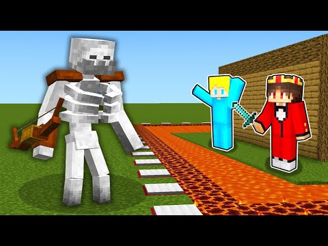 MUTANT SKELETT VS SICHERSTES HAUS! - Minecraft