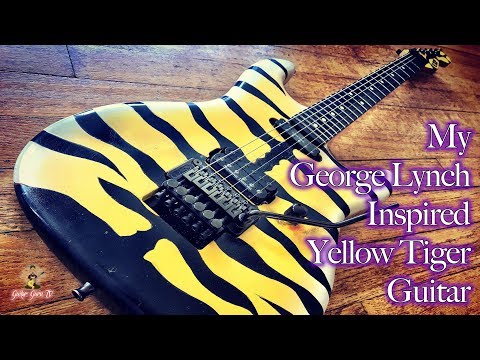 George Lynch Inspired Yellow Tiger Warmoth Guitar - Guitar Guru TV