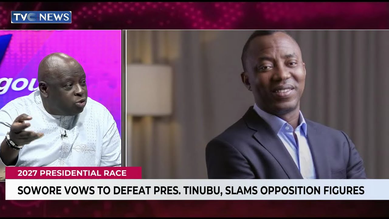 Sowore Vows To Defeat Pres. Tinubu In 2027, Slams Opposition Figures