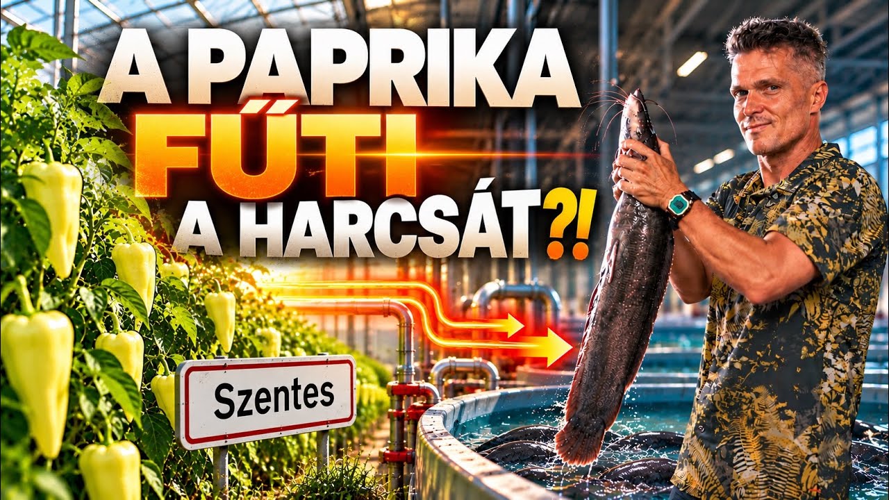 A paprika termesztése során fel nem használt hővel fűtik az afrikai harcsák vizét Szentesen!
