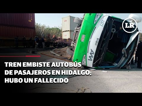 Tren embiste a autobús de pasajeros en Atitalaquia, Hidalgo