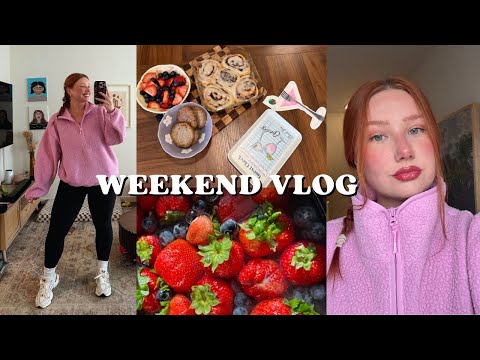 cozy weekend vlog: skincare routine, Costco haul + how I film food content