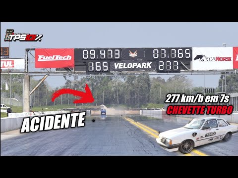 CHEVETTE TURBO SOFRE  ACIDENTE EM ALTA VELOCIDADE E SAI ILESO  -  277 KM/H EM 7s