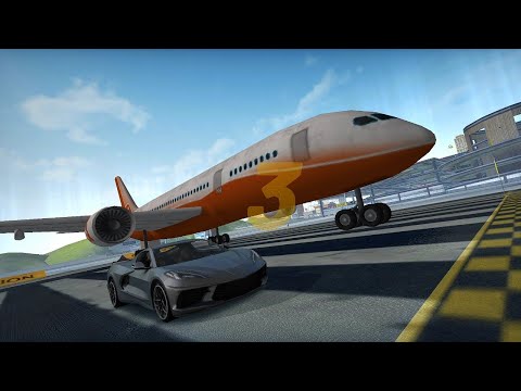 Aeroplane vs Chevrolet Corvette C8 Stingray! Drag Race!Extreme Car Driving Simulator!