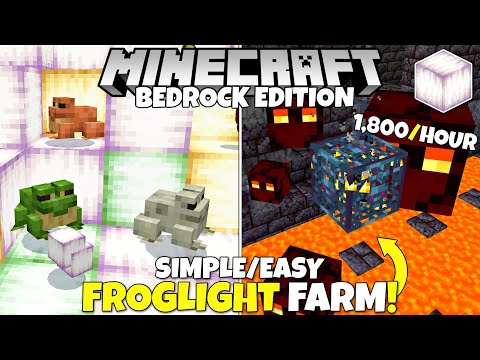 Minecraft Bedrock: EASY Froglight Farm Tutorial! 1,800 Items/Hour! MCPE Xbox PC Ps4 Switch