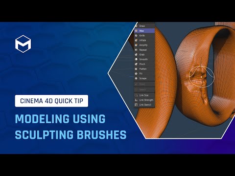#C4DQuickTip 122: Modeling Using sculpting Brushes in Cinema 4D