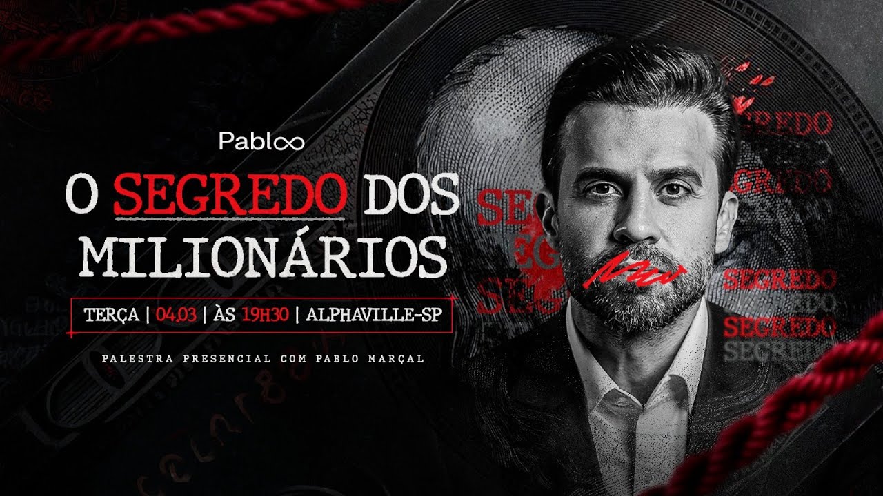 O segredo dos milionários AO VIVO com Pablo Marçal | Terça-feira, 04/03 às 19h30