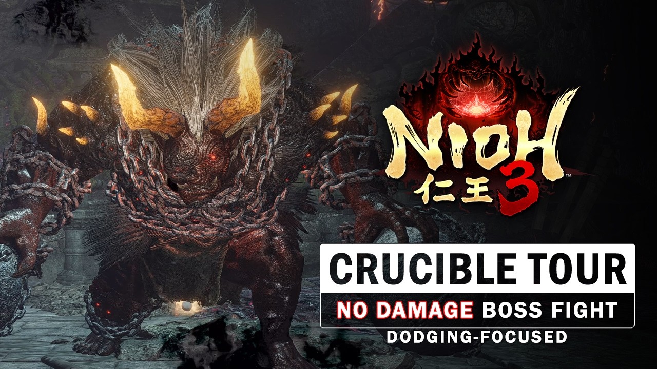 Nioh 3 - Crucible Tour (Gozuki #3 & Onryoki #3) Boss Fight (No Damage)