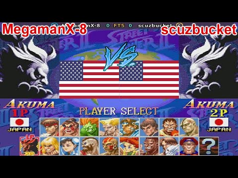 Super Street Fighter II Turbo - New Legacy [Hack] - MegamanX-8 vs scuzbucket FT5