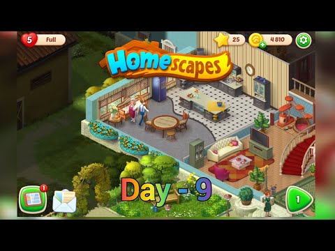 Homescapes Gameplay | Day 9 | Kitchen Renovation Progress Continues 🍳 Design & Story Moments