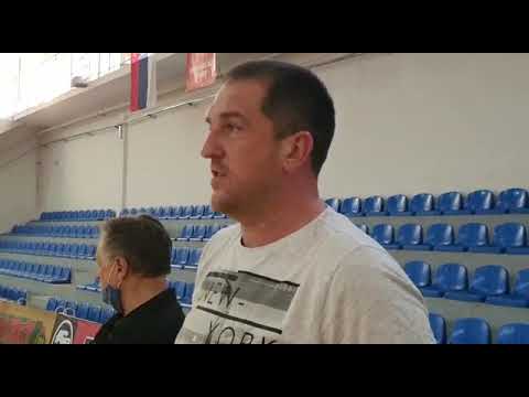 Dušan Dimitrijević - obraćanje igračima početak priprema KK Pirot 17.08.2020.