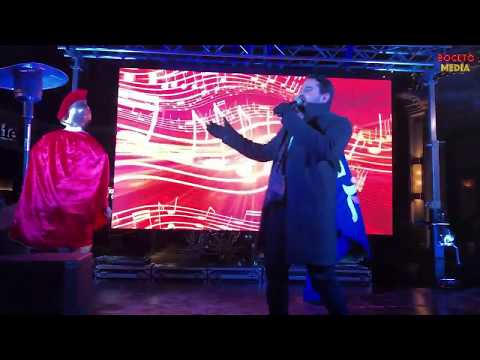 Gad Elbaz singing at Hanukka celebration in Connecticut.