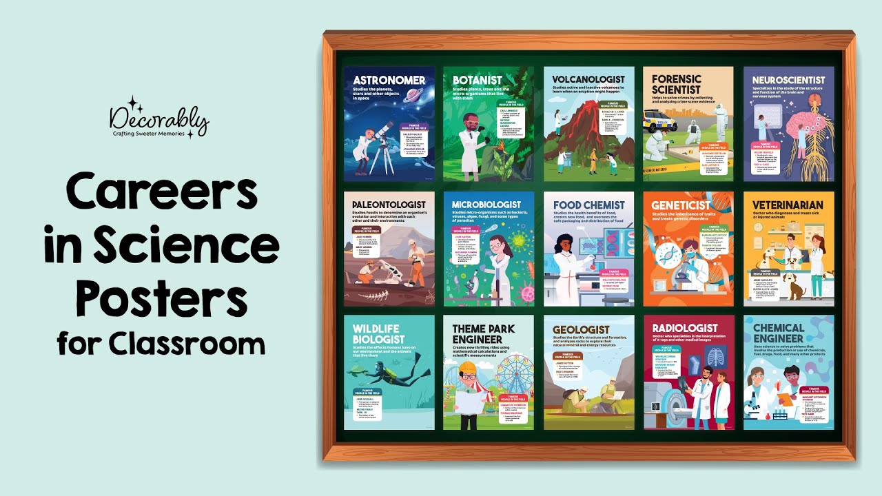 🔬✨ Inspire Young Minds with Careers in Science Posters! 🌟🧪