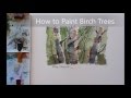 Line and Wash Birch Trees. Watercolor Demonstration. Quick and Simple.