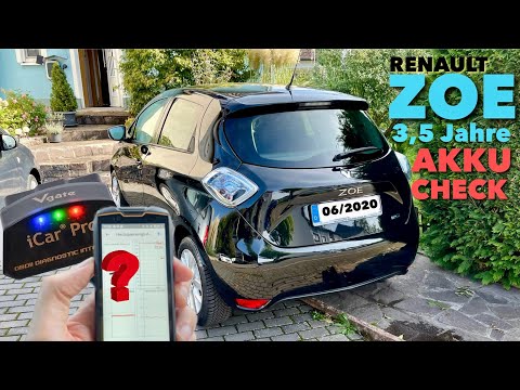 Wie fit ist mein 3,5  Jahre alter ZOE R110 41 kWh Akku noch ? Gebrauchtes E-Auto Akku SOH auslesen