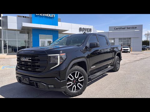 2023 GMC Sierra 1500 Crew Cab Short Box 4-Wheel Drive Elevation in Black for sale at Boyer Chevrolet Lindsay Ltd. in Lindsay, ON