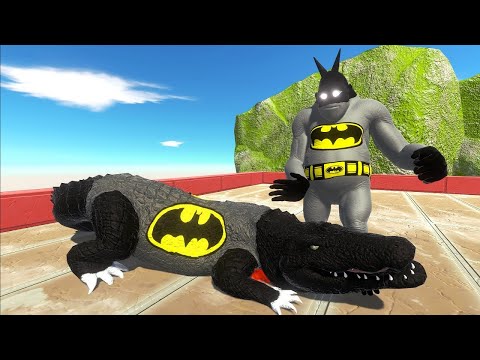 BATMAN GORO vs BATMAN PURUSSAURUS DEATH FALL STAIRS - Animal Revolt Battle Simulator