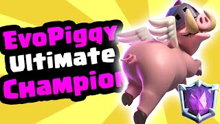 Hitting Ultimate Champion with Evo Royal Hogs - Clash Royale - Deck Guide by Coltonw83