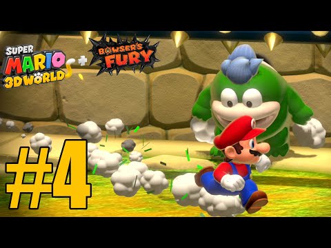 Super Mario 3D World + Bowser's Fury Gameplay Walkthrough Part 4 ( World 4)