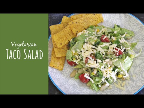 Vegetarian Taco Salad | Meatless Taco Salad | Cooktober 2019 - Episode 26