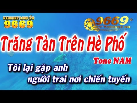 Karaoke Trăng Tàn Trên Hè Phố | Tone Nam beat chuẩn | Nhạc sống LA STUDIO | Karaoke 9669