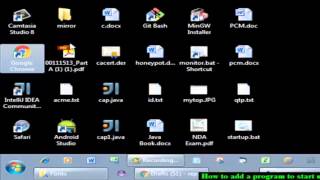How to add a program to startup folder in windows 7