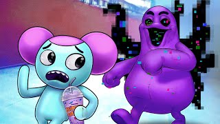 Pibby tries the GRIMACE SHAKE In Real Life (Darkness Takeover)