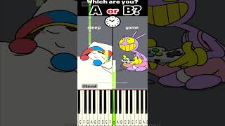 Download lagu Which one are you?💬Team A or B?💬JAX vs POMNI Funny - Piano #relatable #choose #school #homework mp3
