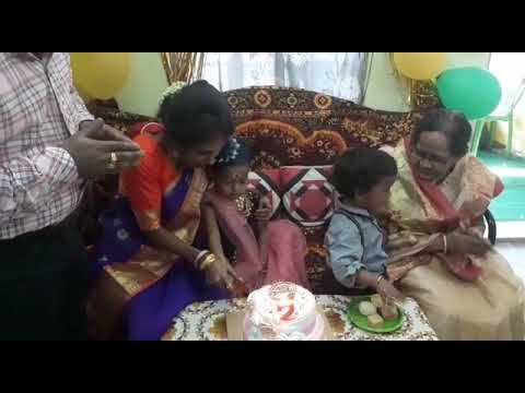 arjita r birthday cake cutting...