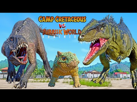 CAMP CRETACEOUS vs Jurassic World Dominion Dinosaurs Fight