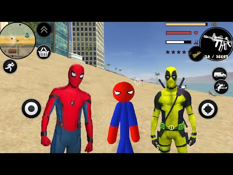 Süper Kahraman Çöp Adam - Best Flying Spider-StickMan Rope Hero New Game 2022 #6 - Android Gameplay