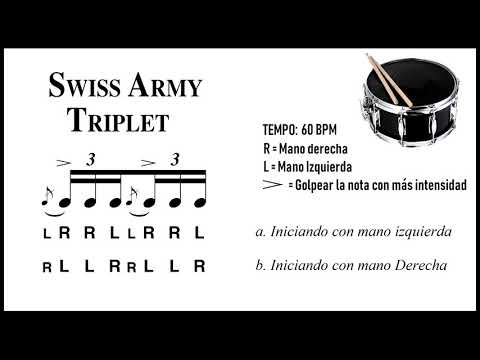 28. Swiss Army Triplet – 40 RUDIMENTOS | Clases de Batería