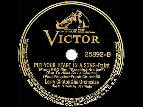1938 Larry Clinton - Put Your Heart In A Song (Bea Wain, vocal)