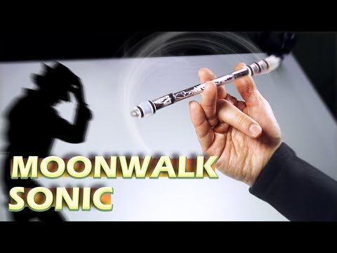 Elegant Moonwalk Sonic / Pen Spinning trick tutorial