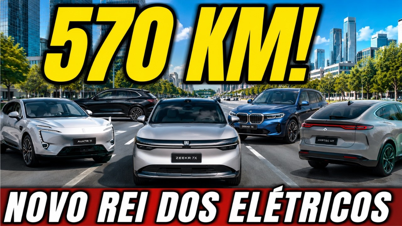 OS 10 CARROS ELÉTRICOS COM MAIOR AUTONOMIA DO BRASIL EM 2026!