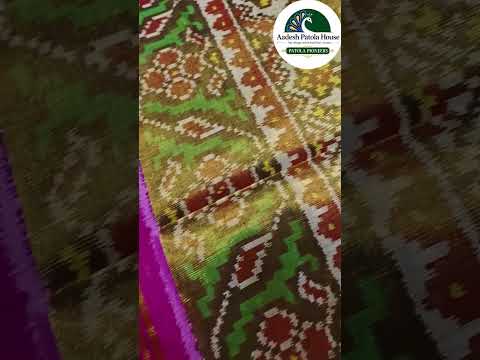 Tissue Patola Saree Pink White Navaratan motifs