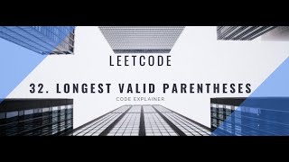 YouTube video 'Longest Valid Parentheses (stack version)|| leetcode 32 || leetcode hard || c++ solution'