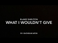 What I wouldn't give - Blake Shelton (lyrics)