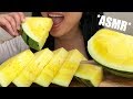 ASMR YELLOW WATERMELON Crunchy Juicy Eating Sounds Big Bites No Talking ASMR Phan